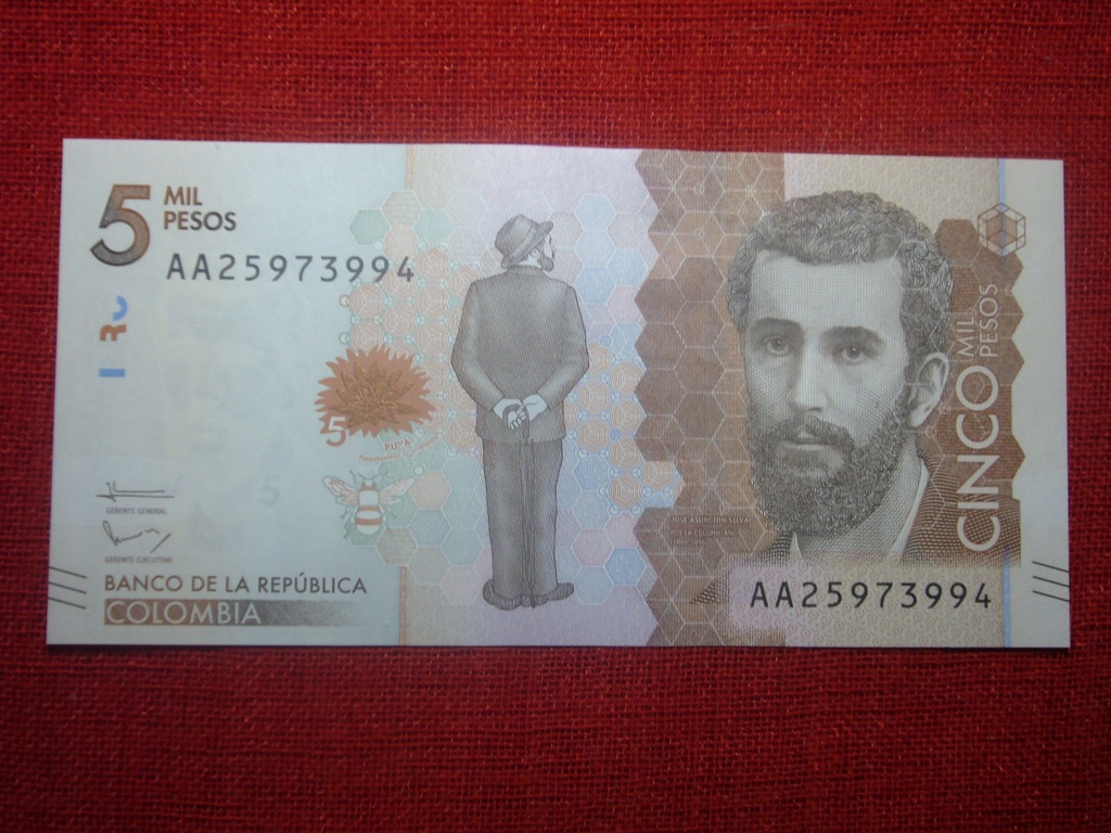 KOLUMBIA, 5000 PESOS, 2015, P-459a UNC AA 1 EGZ.