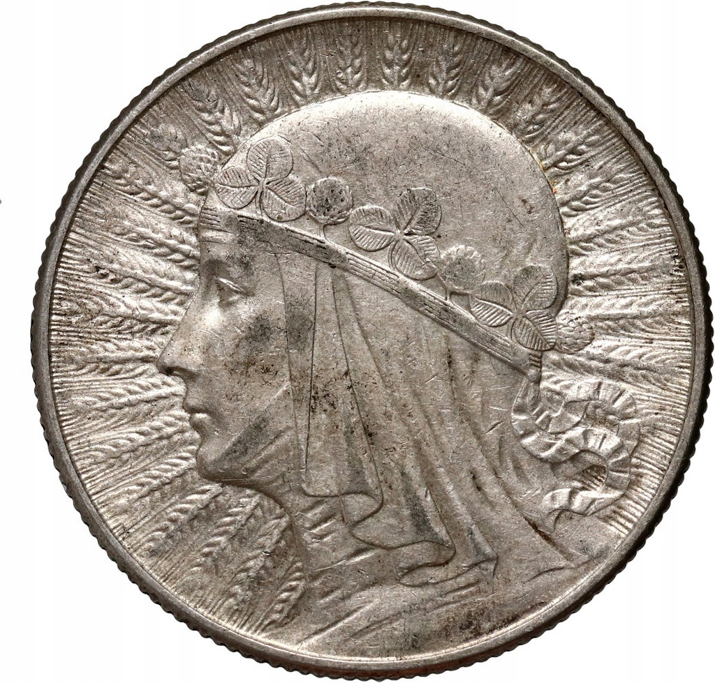 II RP, 5 złotych 1933, Głowa Kobiety