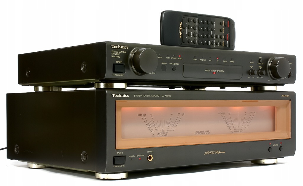 TECHNICS SE-A900S SU-C800U HI-END WZMACNIACZ DZIELONY PILOT
