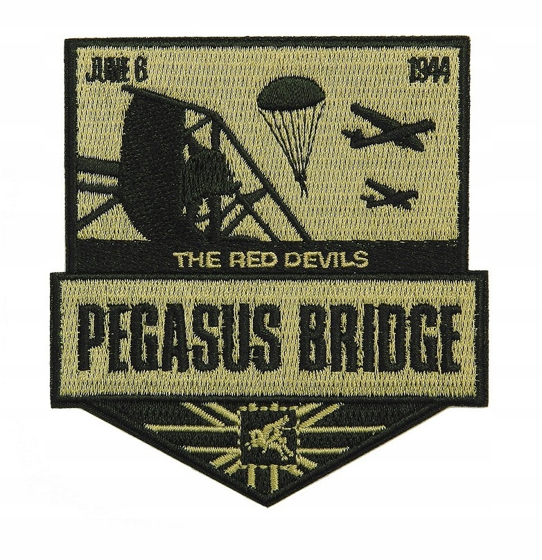 Naszywka PEGASUS BRIDGE - RED DEVILS - D-DAY / Wyszywana Termoprzylepna