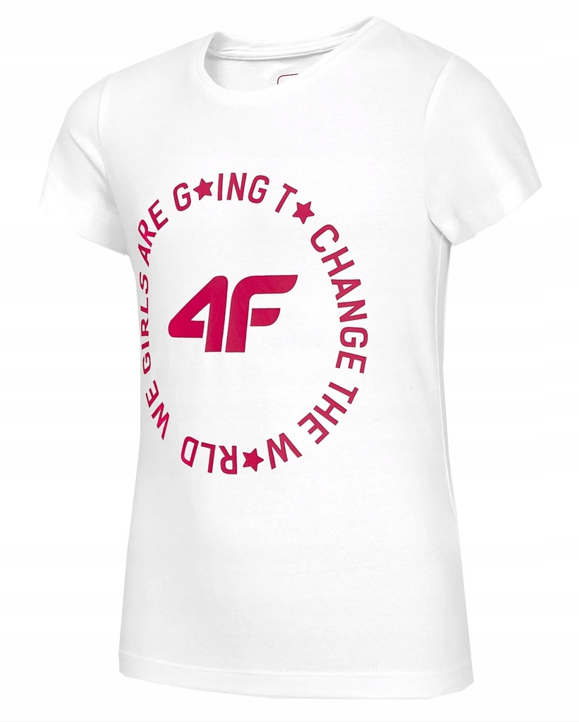 T-SHIRT 4F DZIEWCZĘCY HJL20 JTSD013A BIAŁY R. 146