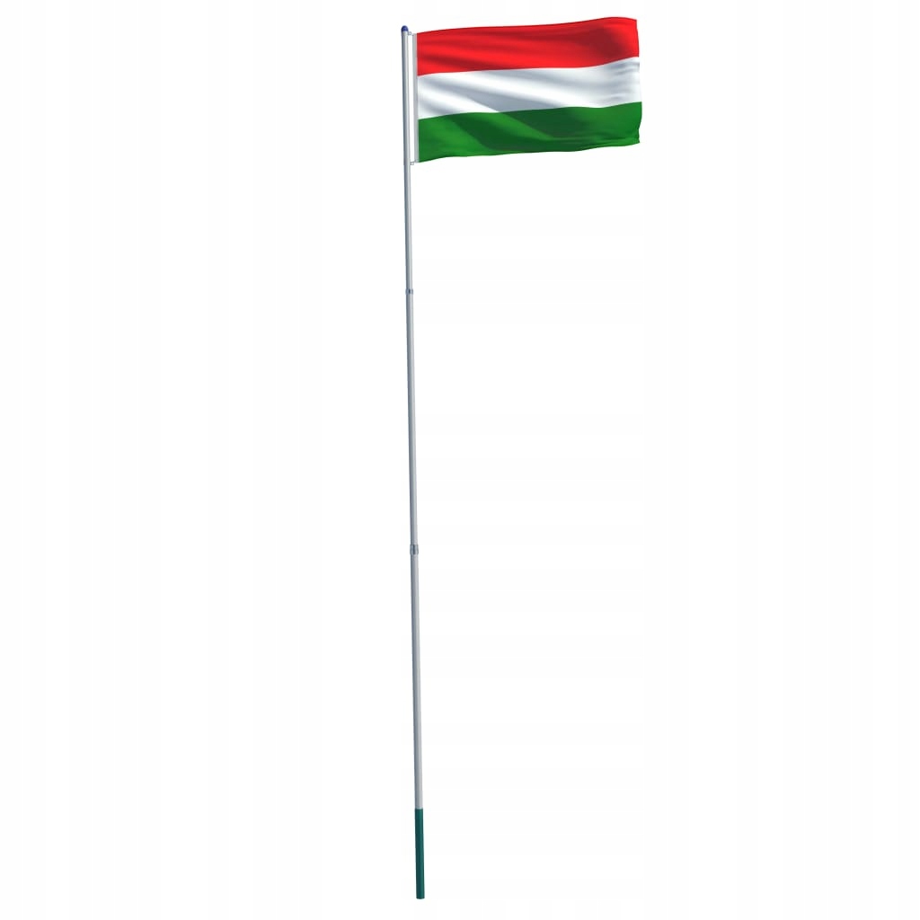 Flaga Węgier z aluminiowym masztem, 6 m