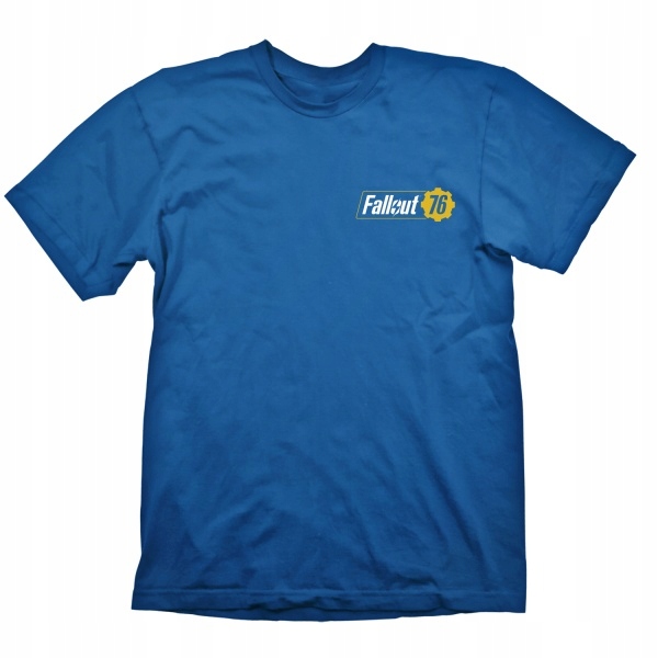 T-SHIRT XL / FALLOUT 76 - LOGO / NIEBIESKI - BLUE