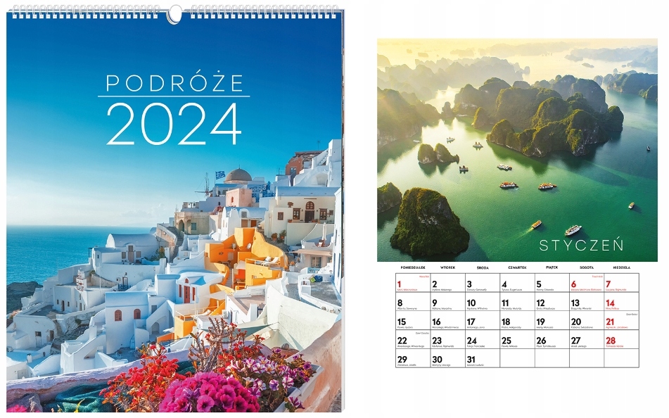 Kalendarz zestaw dekoracyjny A3 PRZYRODA 2024