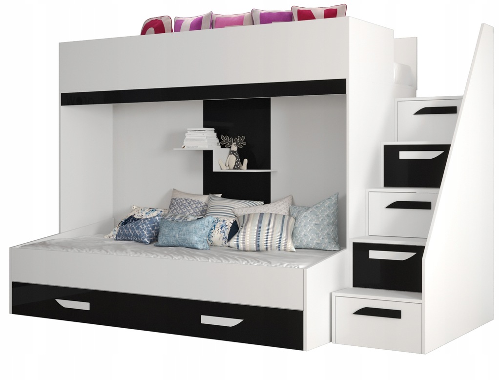 Łóżko piętrowe dziecięce 2 osobowe FILIP 6, kolory