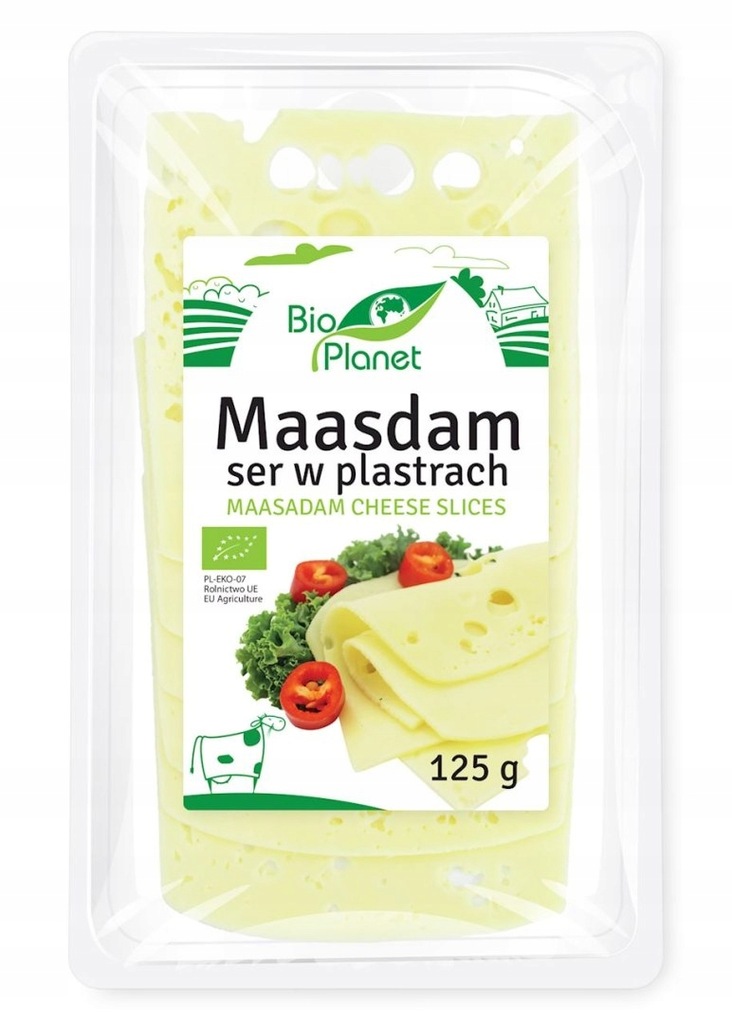 SER MAASDAM PLASTRY BIO 125 g - BIO PLANET