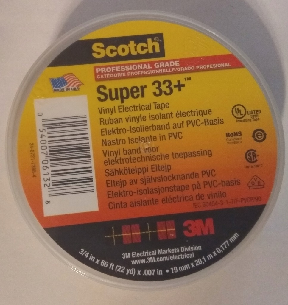 Taśma elektroizolacyjna PVC(PCW) 33+ Scotch 3M