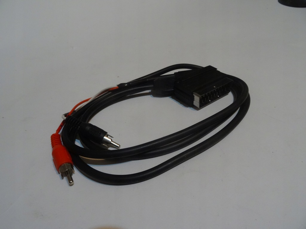 Kabel SCART OUT / 2RCA chinch Audio L+R ORG/PL