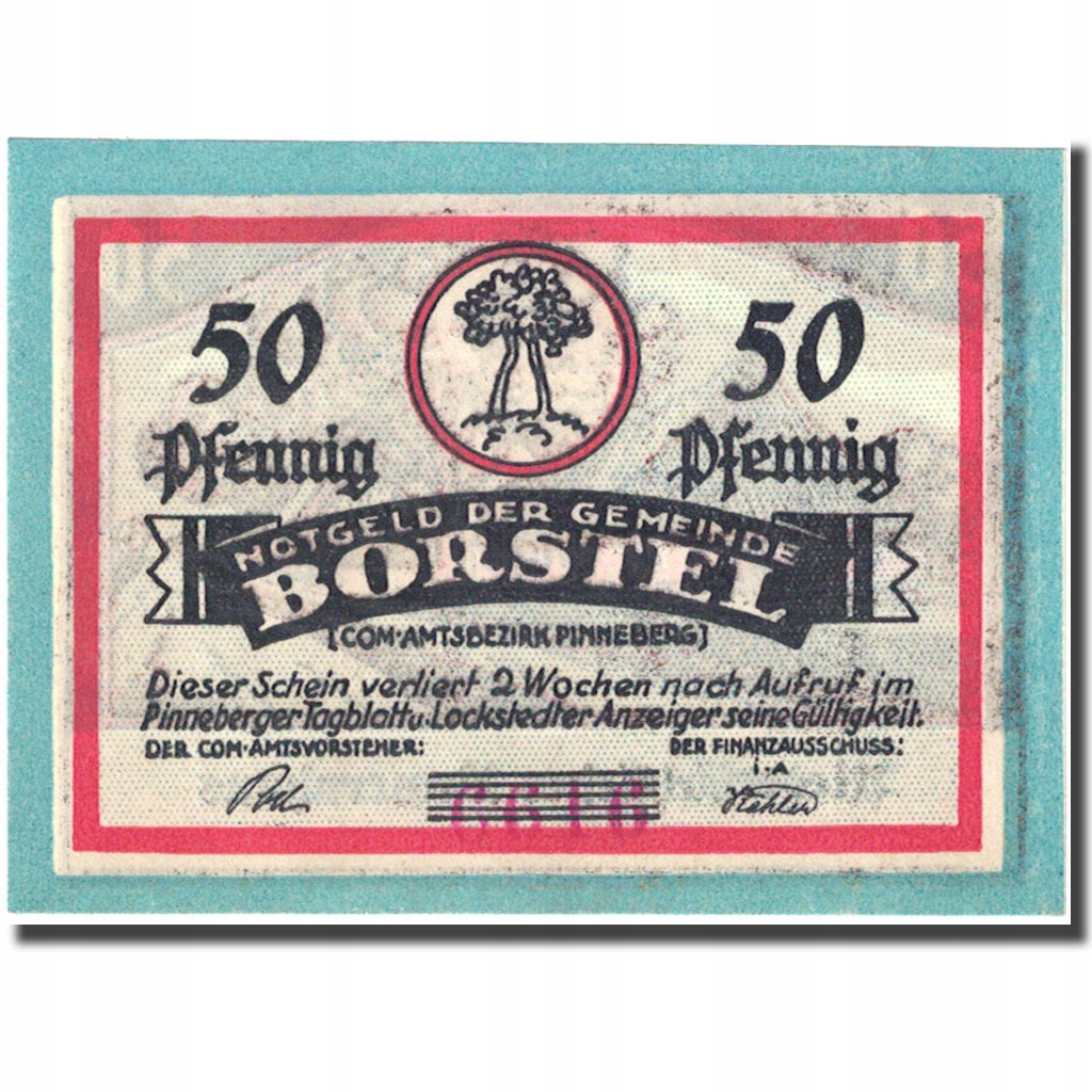 Banknot, Niemcy, Borstel, 50 Pfennig, ferme, 1921,