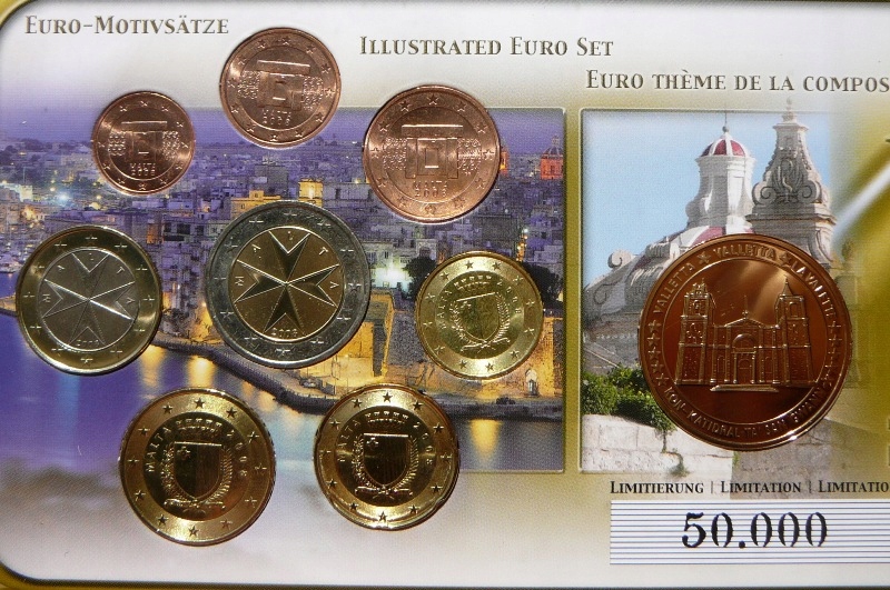 SET EURO MALTA 2008-KRZYŻ CNÓT RYCERSKICH-KATEDRA