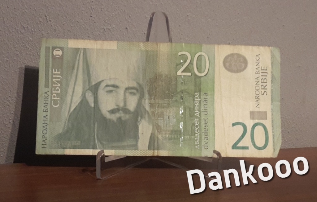 Banknoty Świata 20 Dinara Serbia