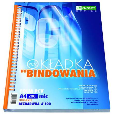 Okładka do bindowania A4 200mic. 100szt.