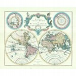 Kilian XVIII w. mapa świata 29x29 reprint