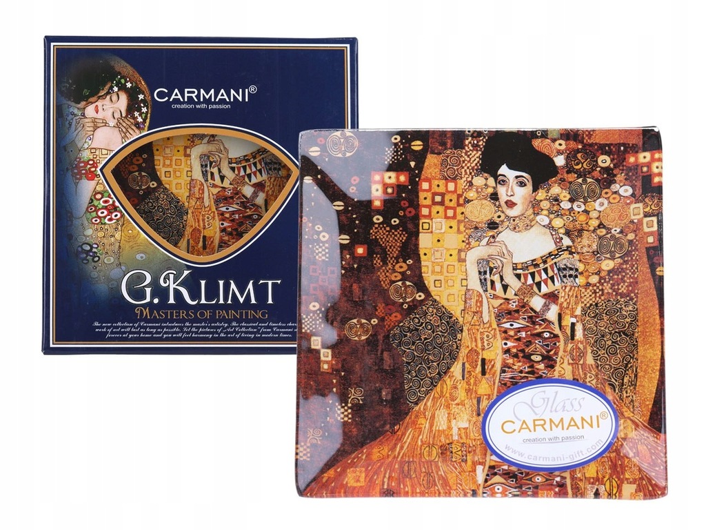 Talerz dekoracyjny - G. Klimt, Adela 13x13cm