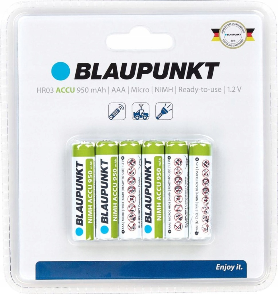 Akumulatorki baterie BLAUPUNKT R3 AAA 950mAh 6szt.