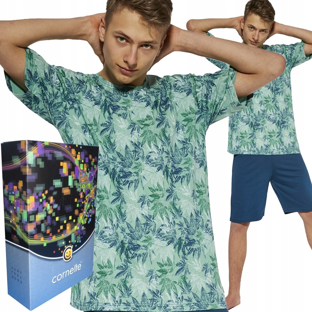 CORNETTE piżama młodzież 265/41 LEAVES marihuana
