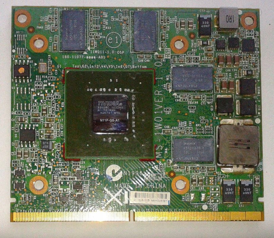 Karta GT 425M 1GB DDR3 z MSI GE603 MS-1W01 VER 1.0