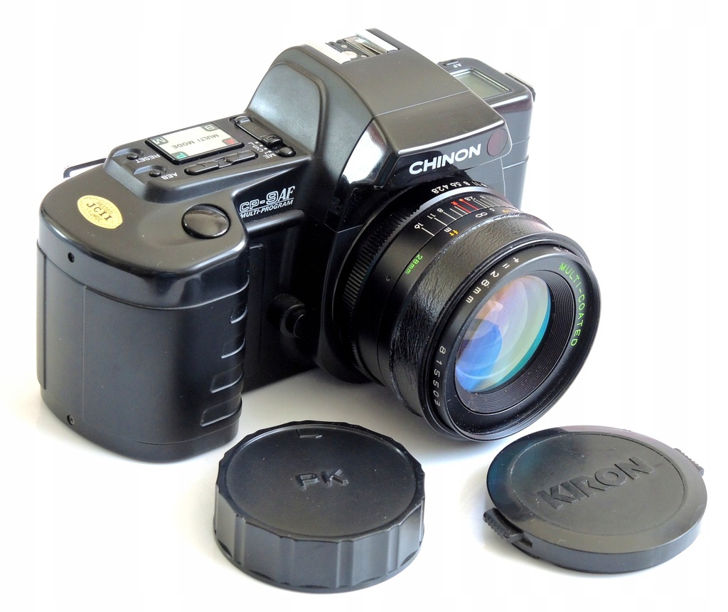 Chinon CP-9AF Multiprogram + Ob. Makinon MC 28/2.8