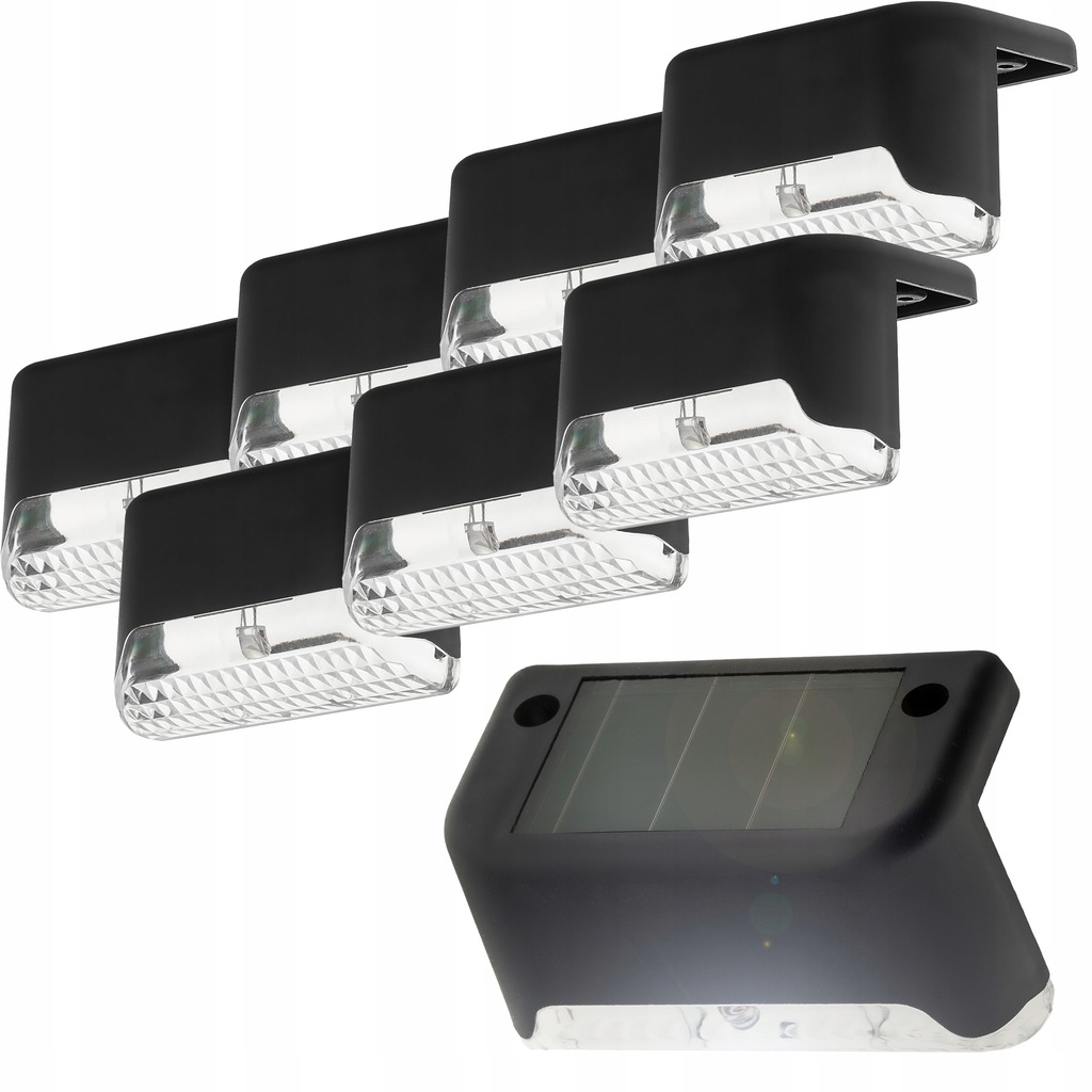 ZESTAW 8szt LAMPA LAMPKA LED schodowa solarna zewnętrzna wodoodporna