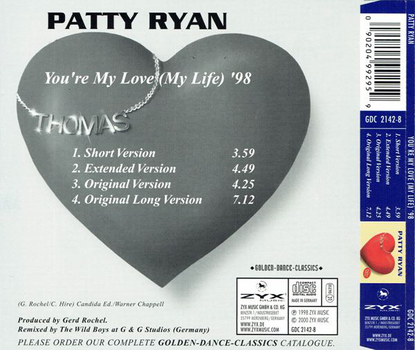 Купить Пэтти Райан - Ты моя любовь (моя жизнь) макси-компакт-диск '98: отзывы, фото, характеристики в интерне-магазине Aredi.ru
