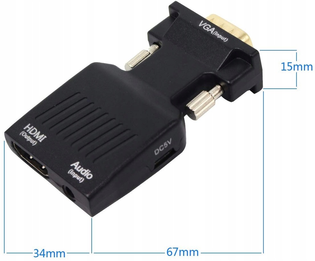 Купить Адаптер-конвертер VGA D-SUB в HDMI + Audio Sound: отзывы, фото, характеристики в интерне-магазине Aredi.ru