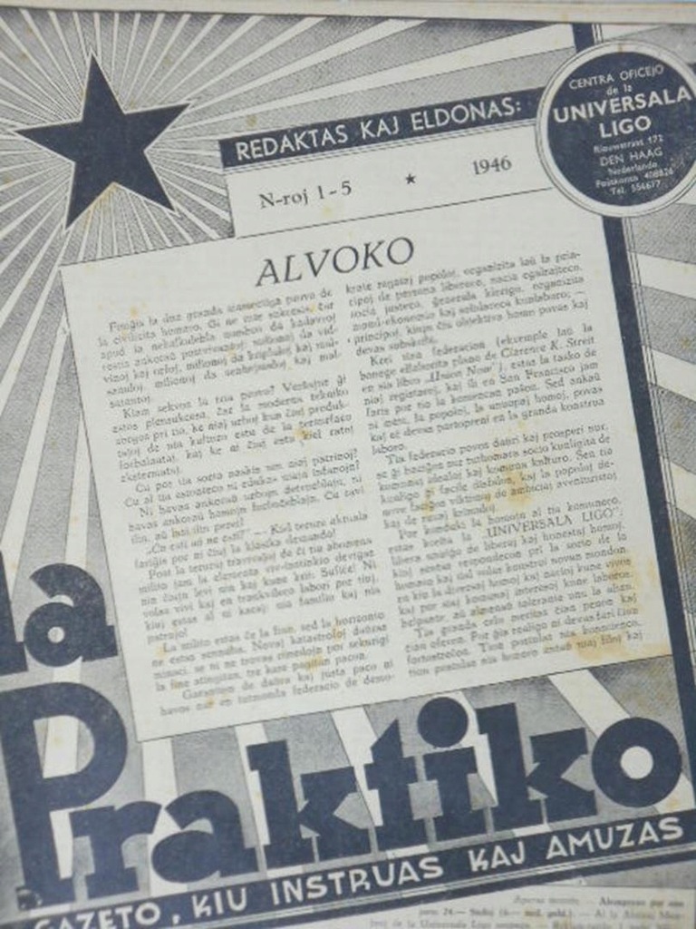 magazyn La Praktiko nr 1-5 1946 (esperanto)