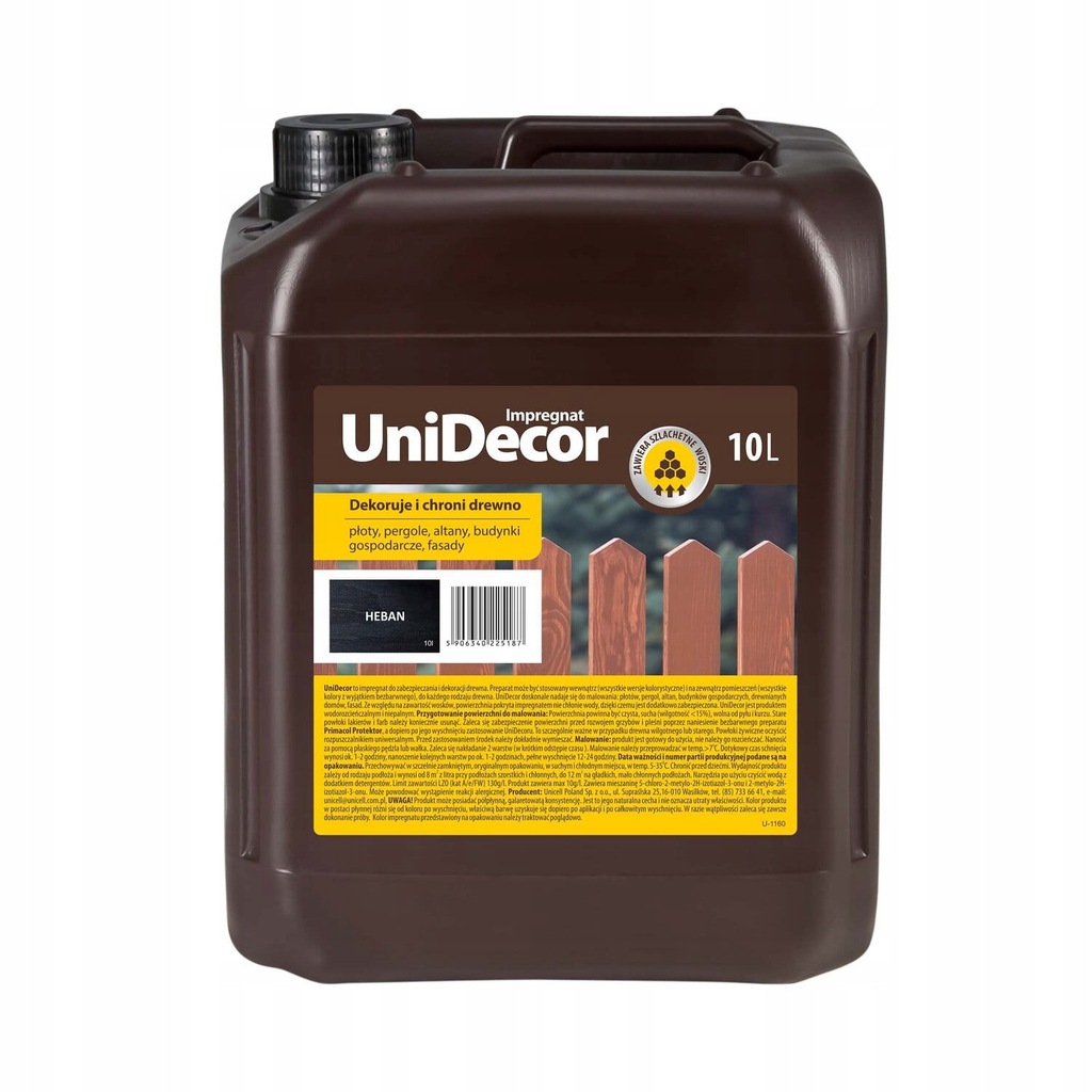 Primacol Impregnat do drewna Unidecor heban 10 l