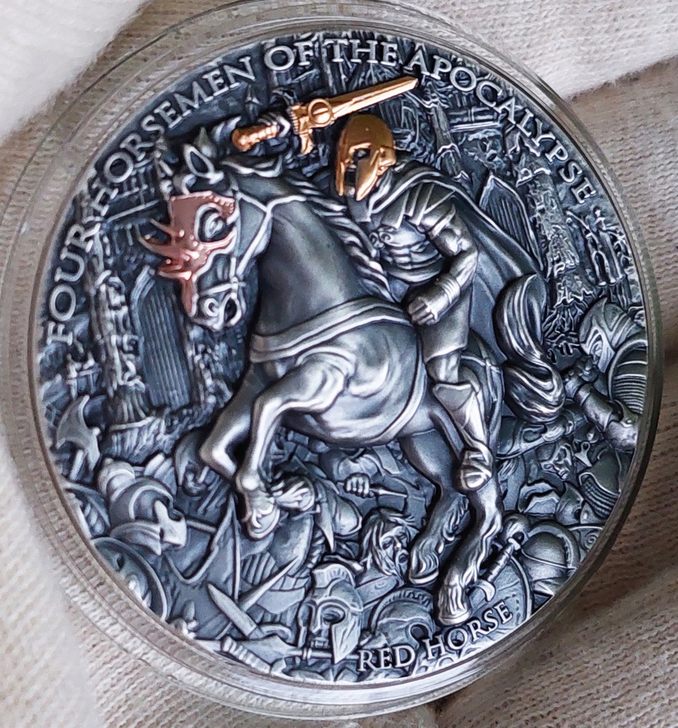 2019 Niue 4 Jeźdźców Apokalipsy - Czerwony Koń 2oz