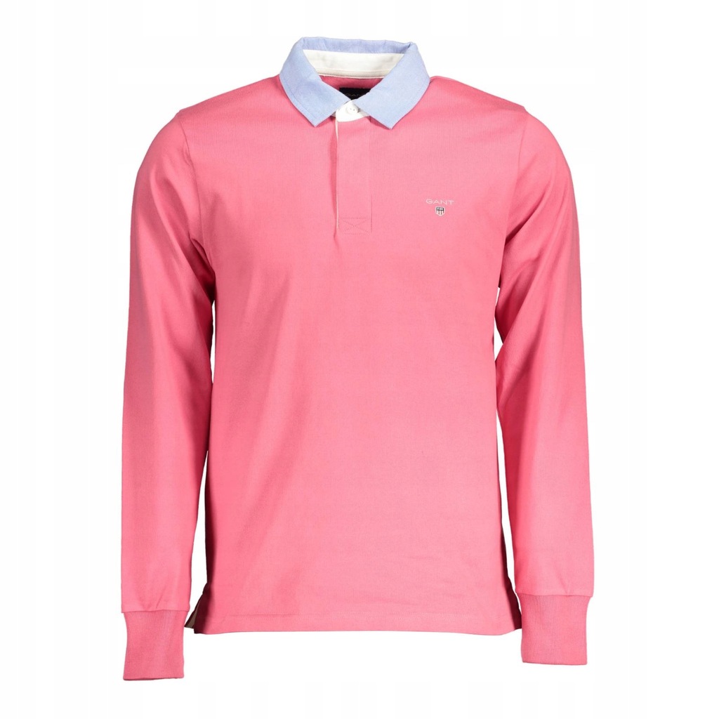 GANT Koszulka polo męska różowa długi rękaw XL