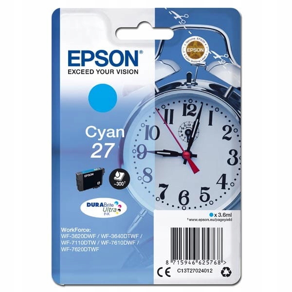 Epson oryginalny ink / tusz C13T27024012, 27, cyan