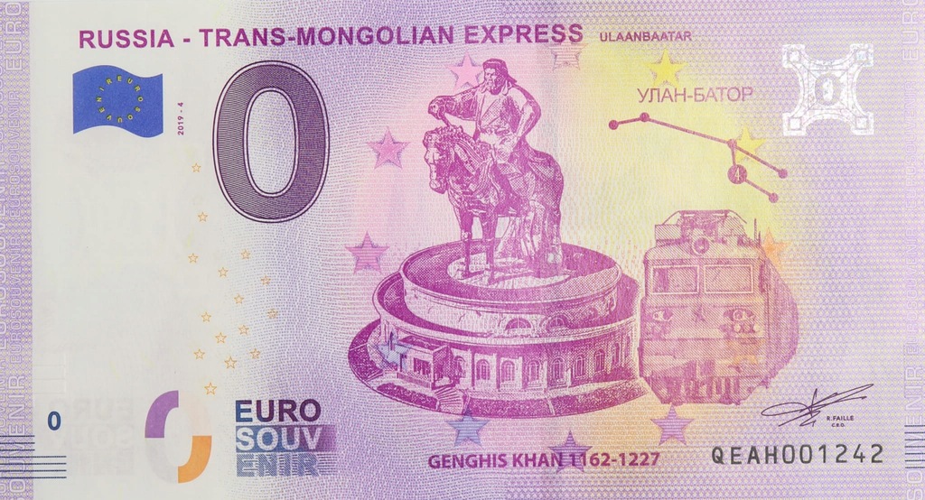 0 Euro - Russia - Trans-Mongolian - Rosja - 2019