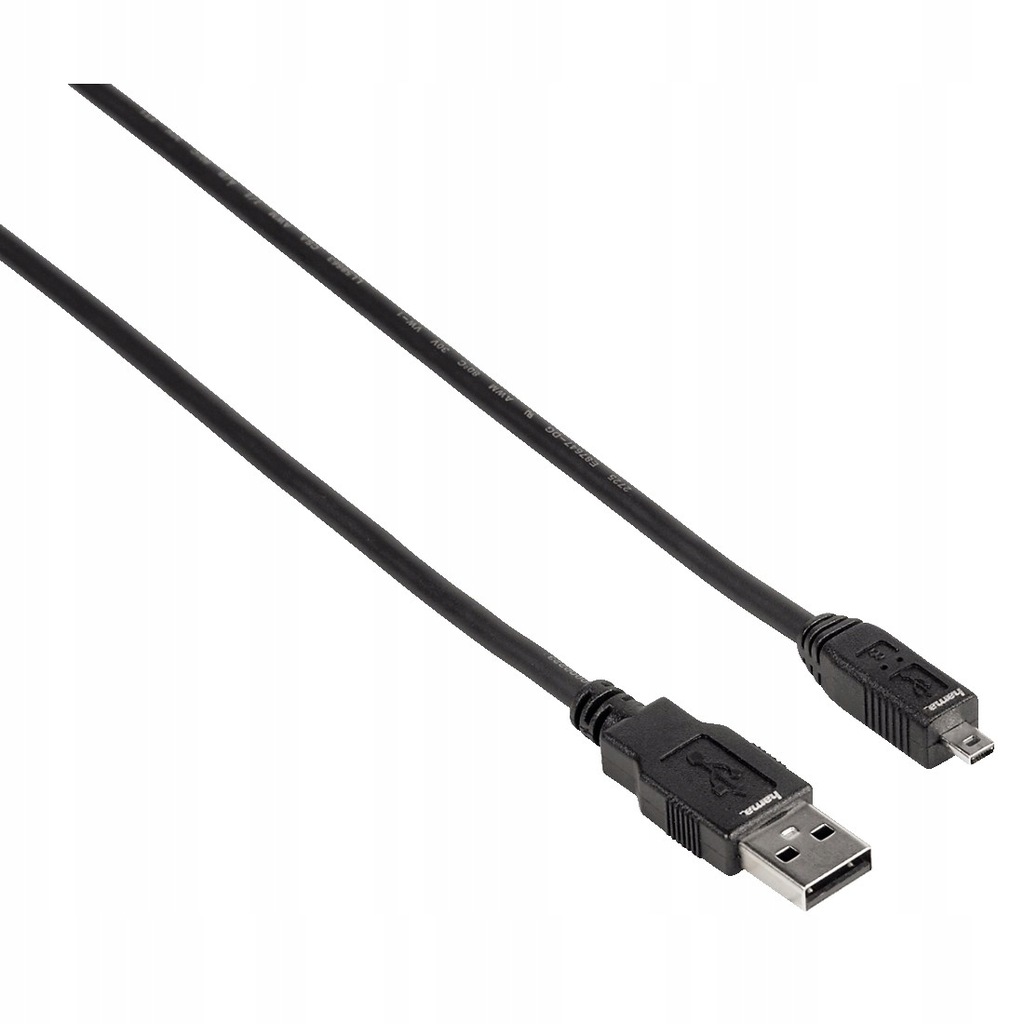 Kabel USB 2.0 A wtyk / Mini B (B8) wtyk 1,8m. HAMA