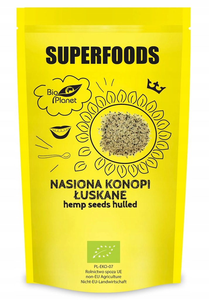 Konopia nasiona łuskane BIO 200g BIO PLANET