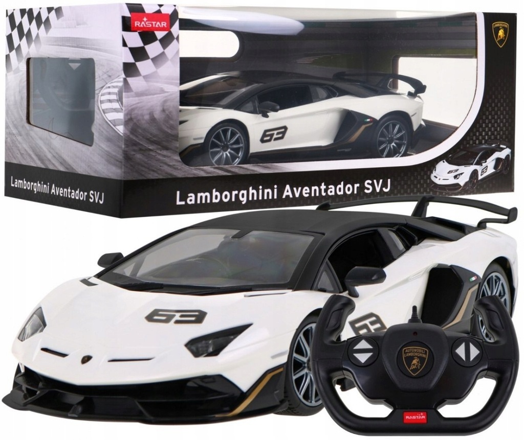 Lamborghini Aventador SVJ RASTAR model 1:14 Zdalnie sterowane auto + pilot