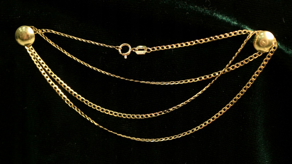 Złoty łańcuszek pancerka p.585 45 cm 1,51 g