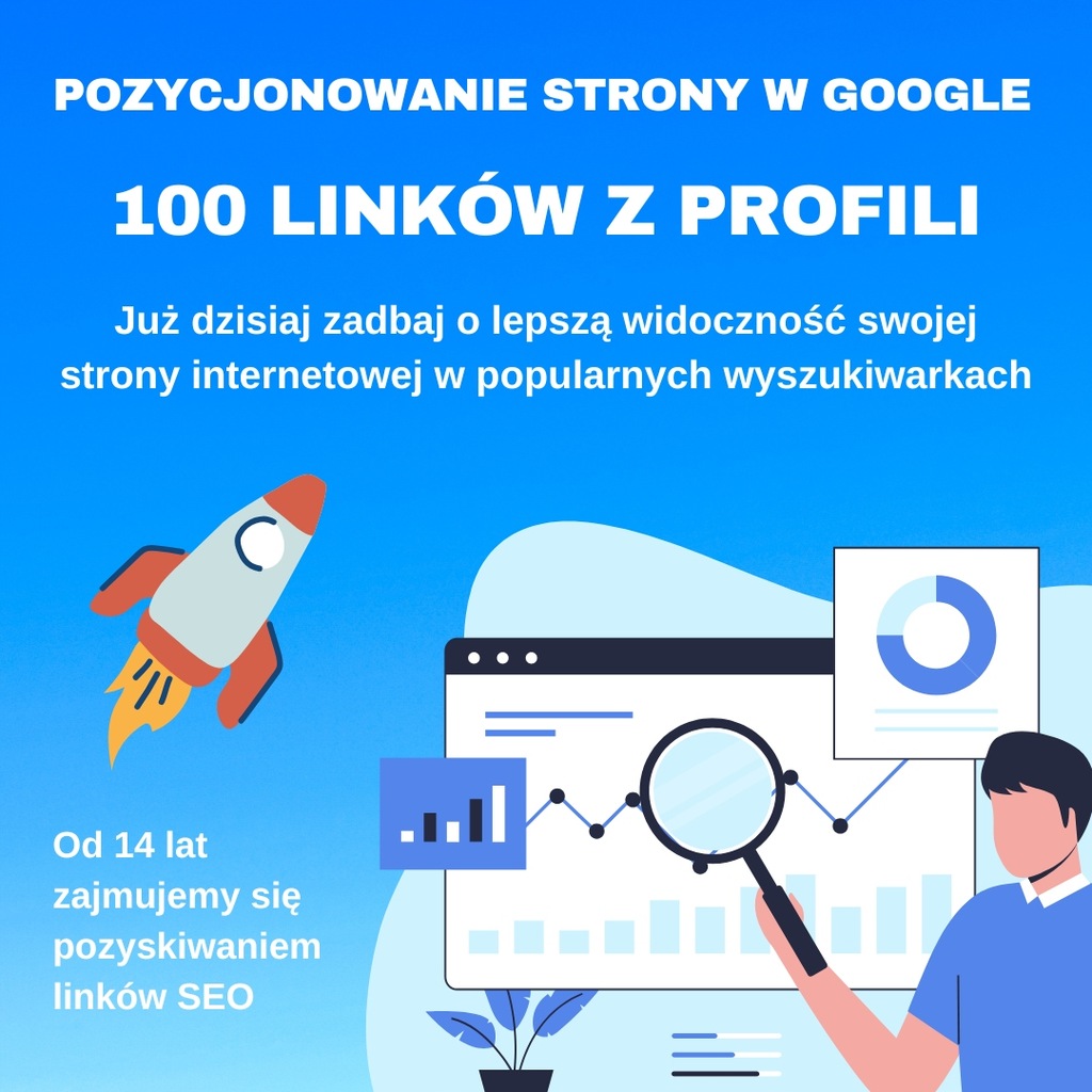 Linki SEO 100 LINKÓW z profili