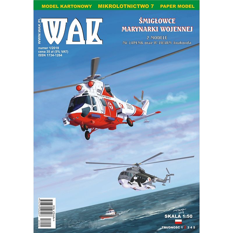Купить WAK 1/18 — Вертолеты Ми-14 и W-3 «Анаконда» 1:50: отзывы, фото, характеристики в интерне-магазине Aredi.ru