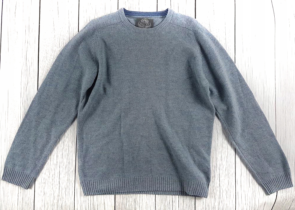 4314 SPRINGFIELD niebieski wełniany sweter L
