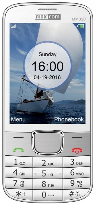 TELEFON MAXCOM MM320 METALOWA OBUDOWA BIAŁY MAŁY