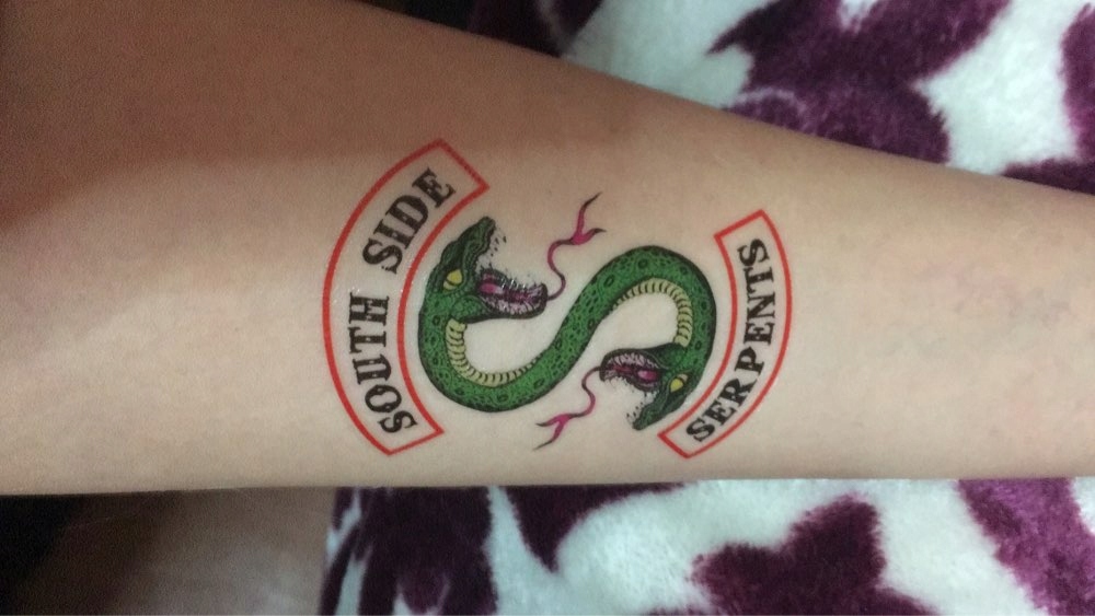 TATUAŻ ZMYWALNY RIVERDALE SOUTH SIDE SERPENTS WĄŻ 7788577321