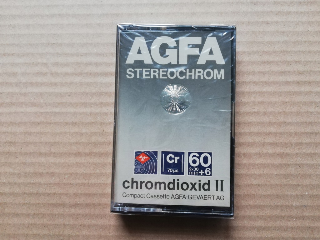 AGFA CHROMDIOXID II 60 STEREOCHROM NOWA FOLIA
