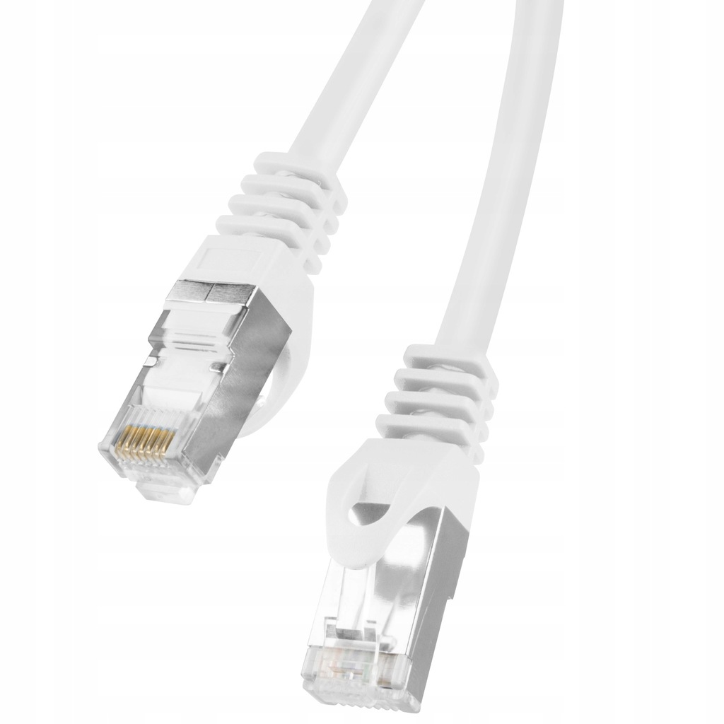 Kabel 10m sieciowy RJ45 kat.6 FTP patchcord biały