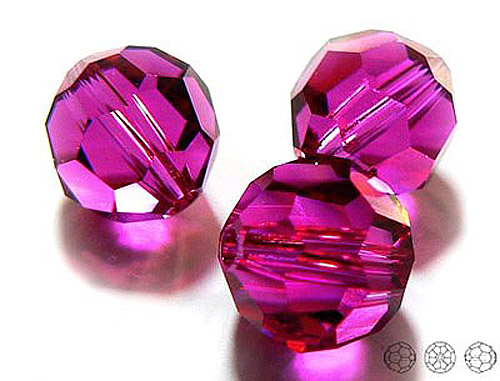 5000 Swarovski Round 10mm Fuchsia