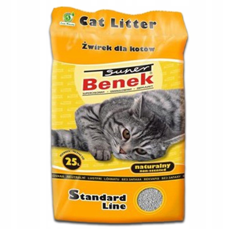Żwirek dla kota bentonitowy Super Benek STANDARD n