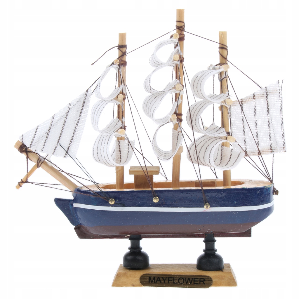 Jednoczęściowy drewniany model statku morskiego