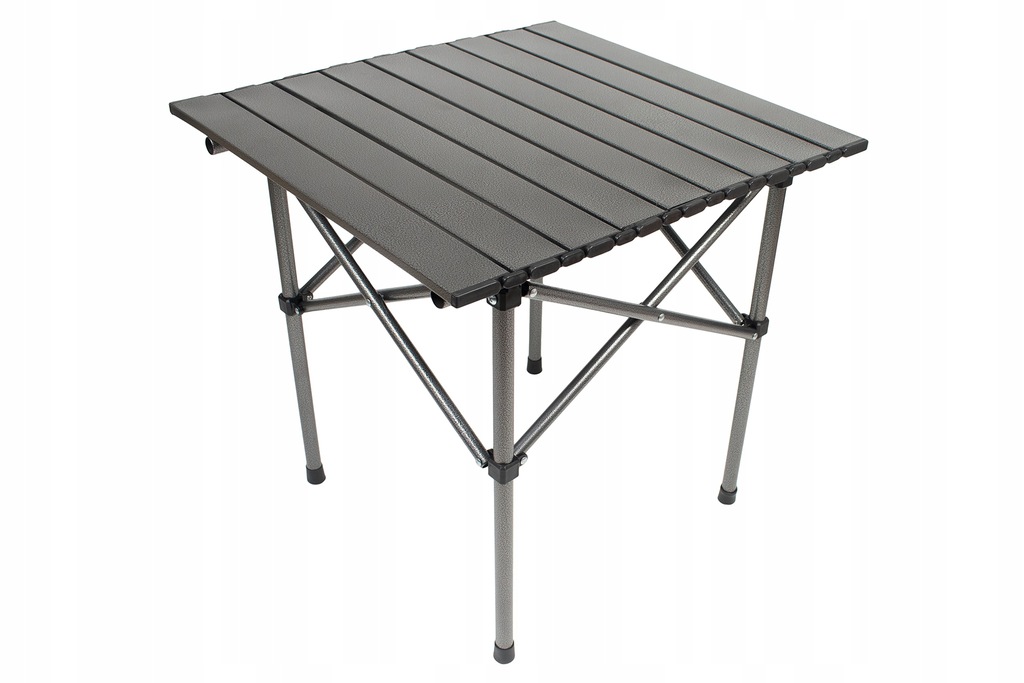 Metalowy solidny składany stolik wędkarski w pokrowcu do noszenia 50x50cm