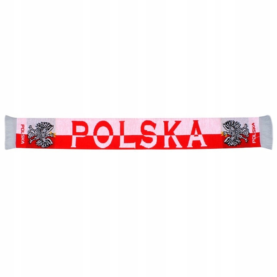 Szal Polska biały one size