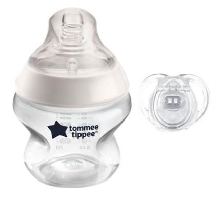 Tommee Tippee Zestaw: Butelka150 ml + Smoczek 0-6m