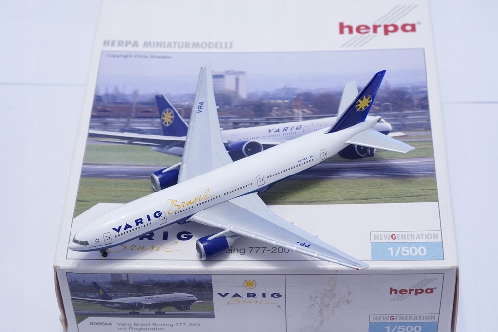 HERPA VARIG Boeing 777-200 skala 1:500