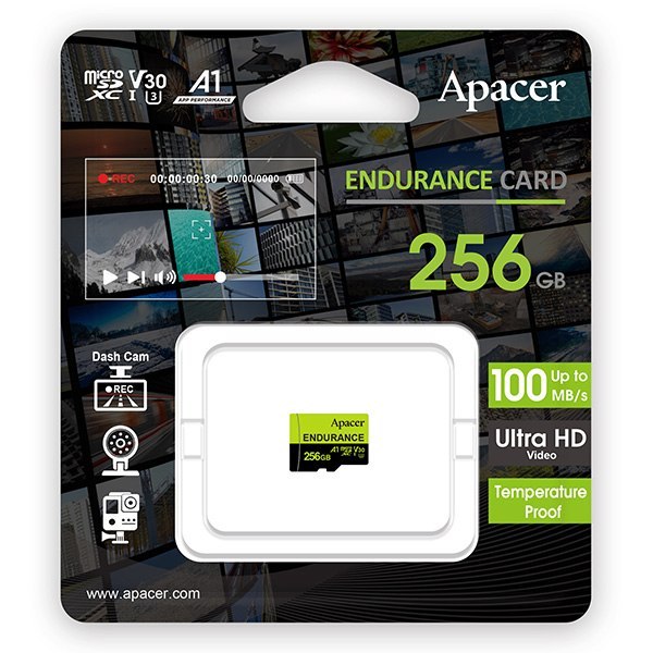 Apacer Karta pamięci Endurance, 256GB, micro SDXC, AP256GEDM1D05-R, UHS-I U